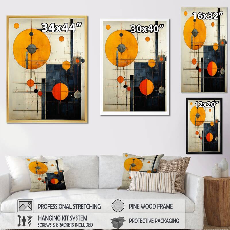 Designart "Blissful Voyage Minimal MidCentury Retro Art I" Minimalism